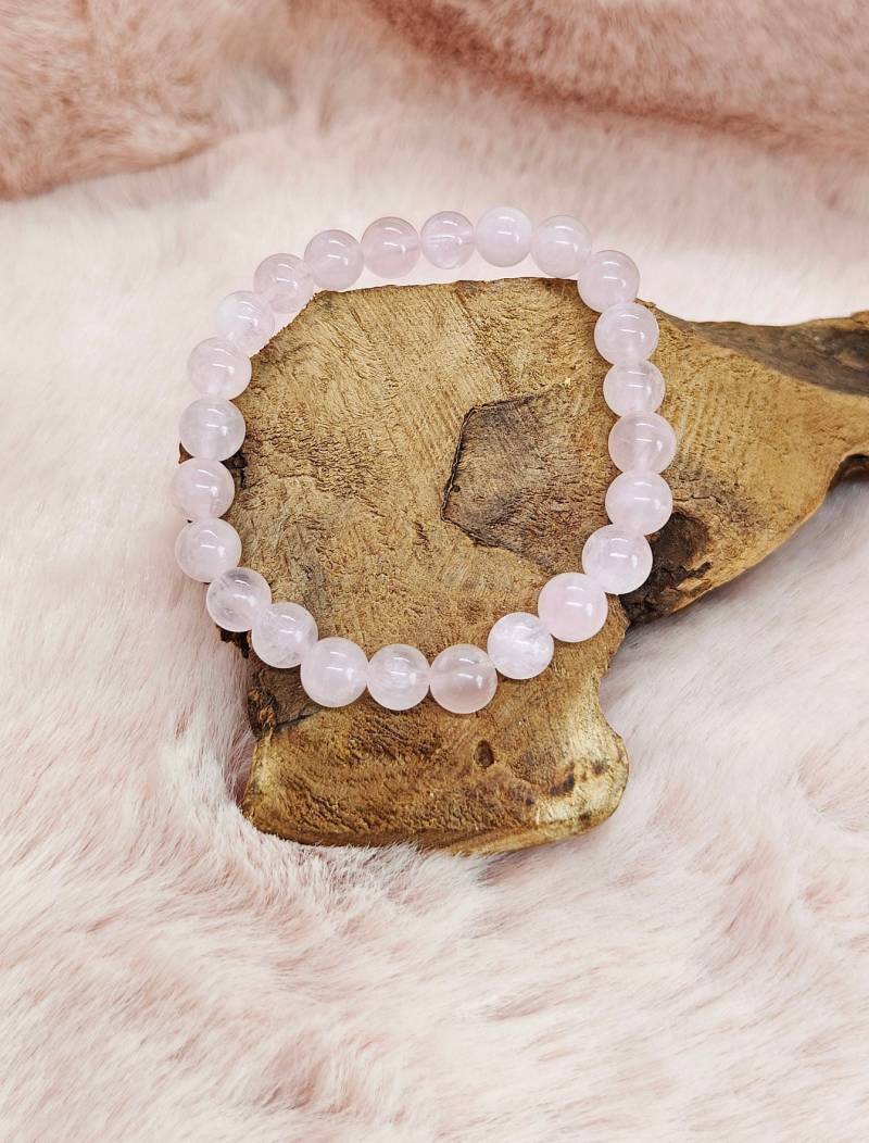Rosenquarz Perlenarmband | 6mm Schmucksteinarmband Handgemacht Rosenquarz Perlenarmband | 6mm Schmucksteinarmband Handgemacht von Taminileo