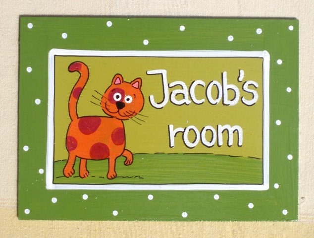 Personalisiertes Handgemaltes Türschild Fürs Kinderzimmer Personalisiertes Handgemaltes Türschild Fürs Kinderzimmer von TammnoonyKids