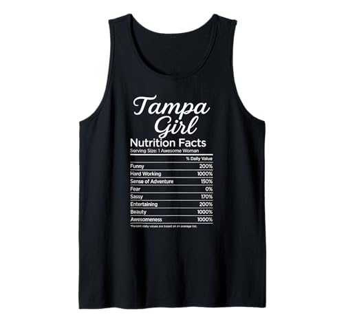 Tampa Girl Nährwertangaben Florida Frau Niedlich Lustig Sonnenschein Tank Top Tampa Girl Nährwertangaben Florida Frau Niedlich Lustig Sonnenschein Tank Top von Tampa Girl Apparel Co