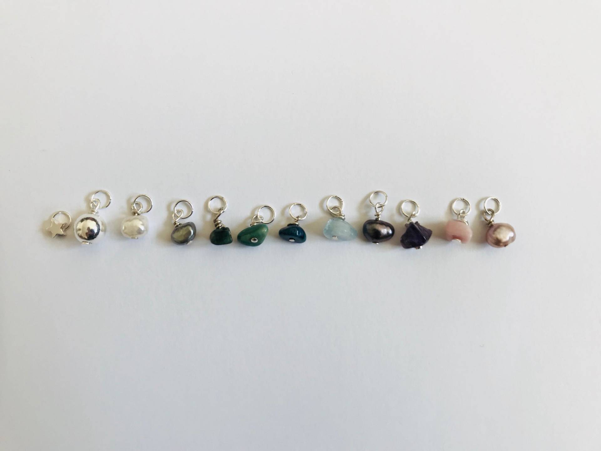 Benutzerdefinierte Birthstone Halskette Sterling Silber Multi Charm Halskette von TamsinDjewellery