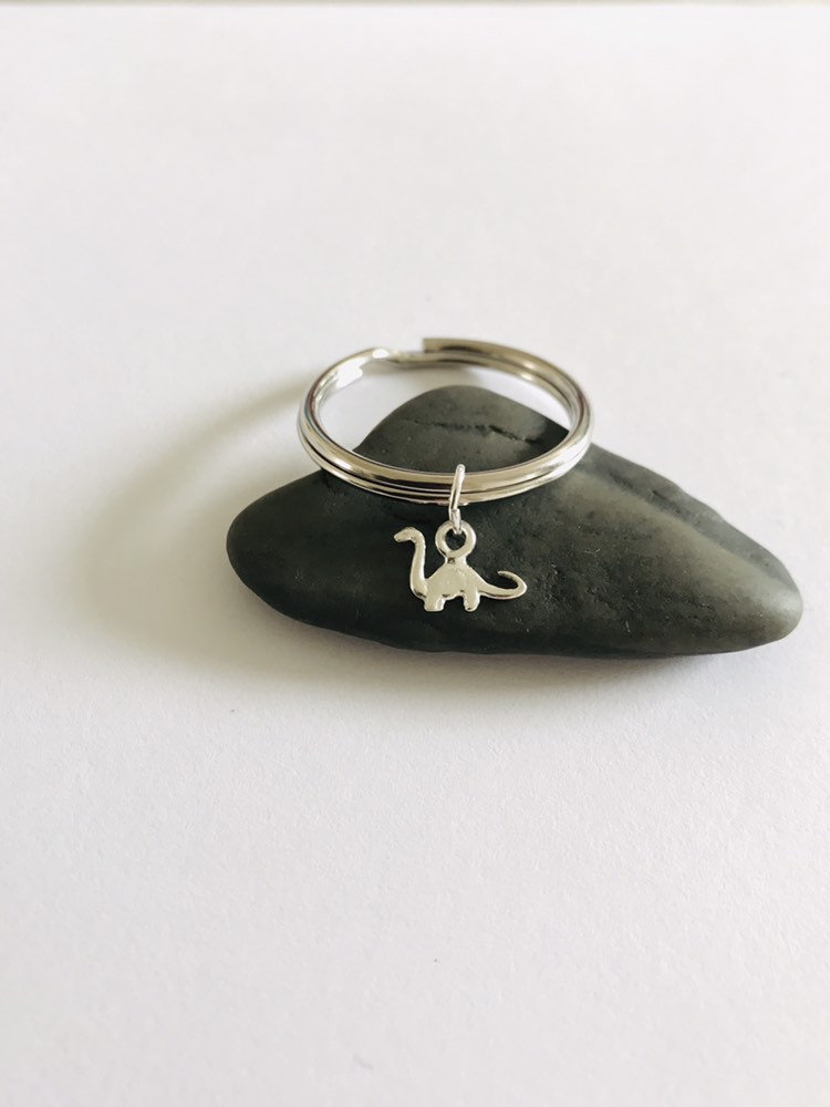 Dinosaurier Schlüsselanhänger, Niedlicher Kleines Geschenk, Silber Diplodocus Geschenk von TamsinDjewellery
