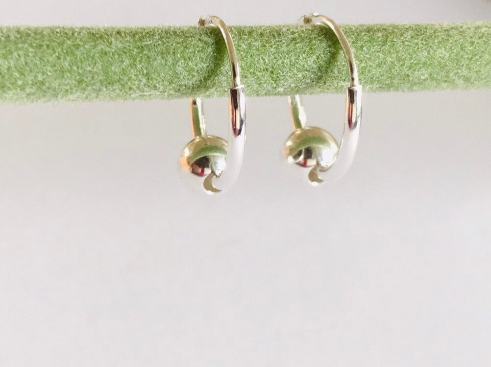 Sterling Silber Creolen Im Hinged Huggie Stil von TamsinDjewellery