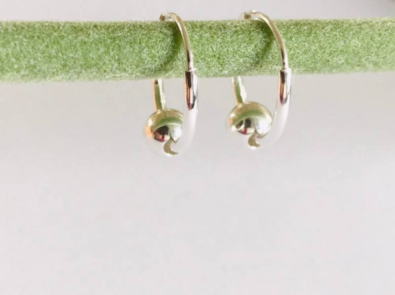 Sterling Silber Creolen Im Hinged Huggie Stil von TamsinDjewellery