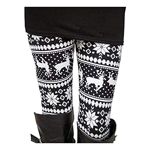 Tamskyt Damen Leggings Gr. Einheitsgröße, Black White Reindeer von Tamskyt