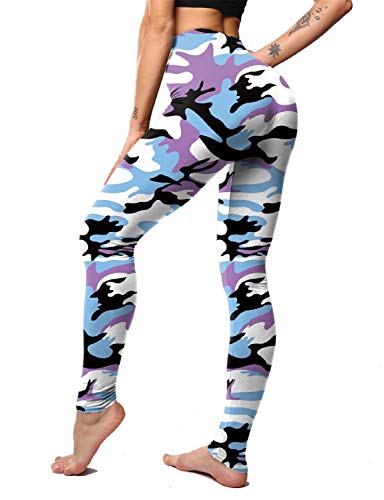 Tamskyt Damen Einhorn Digital Printed Tight Leggings Stretchy Hose Skinny Pants Workout, Y-Blau, Violett, Einheitsgr??e von Tamskyt