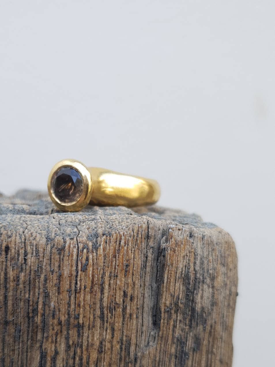 Gold Rauchquarz Ring Matte Finish Messing Gold Rauchquarz Ring Matte Finish Messing von TamyZurTachshit