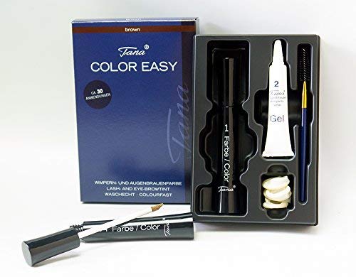 TANA Color Easy Augenbrauen- und Wimpernfarbe 22.02 braun, inkl. Farbfläschen, Entwickler und Auftragebürstchen von Tana