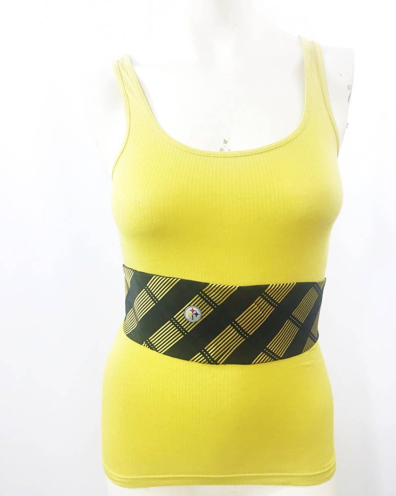 steelers Obi Gürtel/Schwarz Und Gelb/Hals Binden Gedreht Obigürtel Ein Unikat, Passend Für Größen Klein Durch Große von Tanamashop