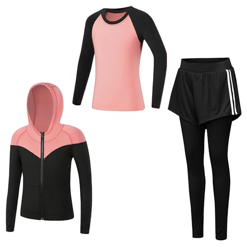 Tancefair Unisex Kinder Mädchen Trainingsanzug 2/3 tlg Sportanzug Jogging Bekleidungsset Freizeitanzug (Shirt + Hose) Training Laufen Fußball Basketball Trikots Yoga von Tancefair