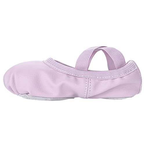 Tancefair Ballettschuhe aus Leder Mädchen Ballettschläppchen Tanzschuhe Trainings Gymnastikschuhe Yogaschuhe Ballerinas Geteilte Ledersohle für Kinder in Gr. 20-40 von Tancefair