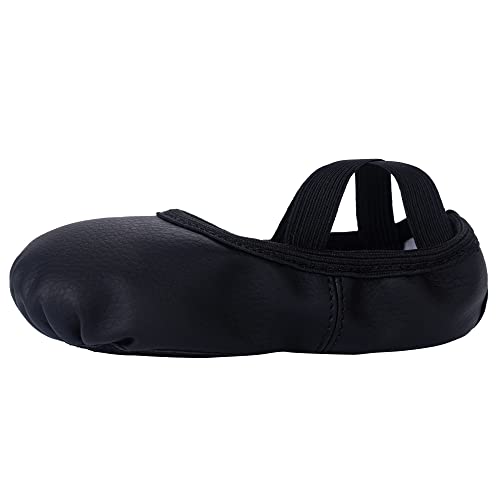 Tancefair Ballettschuhe aus Leder Ballettschläppchen Mädchen und Damen Ballerinas Tanzschuhe Leder mit geteilter Sohle Gymnastikschuh fürs Ballett von Tancefair