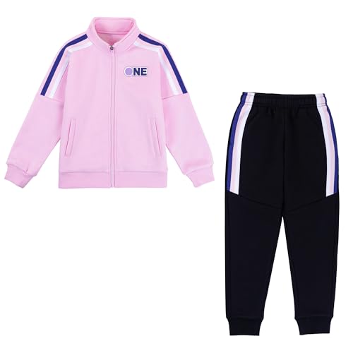 Tancefair Mädchen Trainingsanzug 2-teiliges Mädchen Sweatsuit Set durchgehender Reißverschluss vorne klassische Jacke und Hose Jogginganzug oben und unten Jogger Set für Kinder Mädchen (4–15 Jahre) von Tancefair