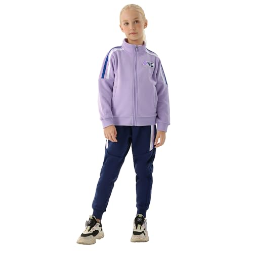 Tancefair Mädchen Trainingsanzug 2-teiliges Mädchen Sweatsuit Set durchgehender Reißverschluss vorne klassische Jacke und Hose Jogginganzug oben und unten Jogger Set für Kinder Mädchen (4–15 Jahre) von Tancefair