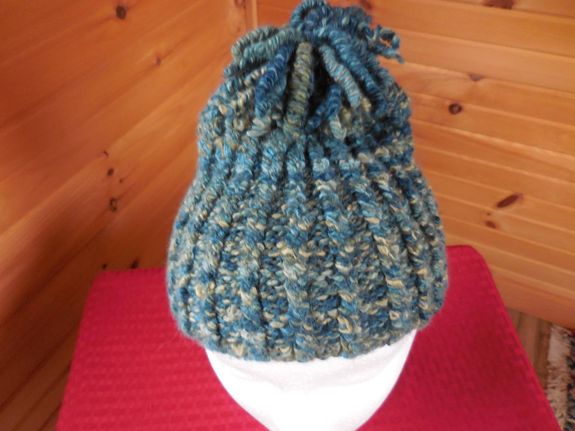 Totally Teal Hand Gestrickte Mütze von TandDStichesPlus