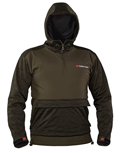 TANDEM BAITS Leichte Softshell-Jacke für Herren | Männer Softshell Hoodie | Windbreaker Fleecejacke mit Kapuze | Camping Angeln Wandern Outdoor Sport | Wasserdicht Windschutz Atmungsaktiv Plus Size XL von Tandem Baits