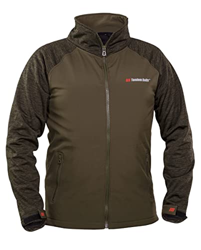 Tandem Baits Leichte Softshelljacke für Herren | Männer Softshell Sweatshirt | Windbreaker Fleecejacke ohne Kapuze | Camping Angeln Wandern Outdoor Sport | Wasserdicht Windschutz Atmungsaktiv Size M von Tandem Baits