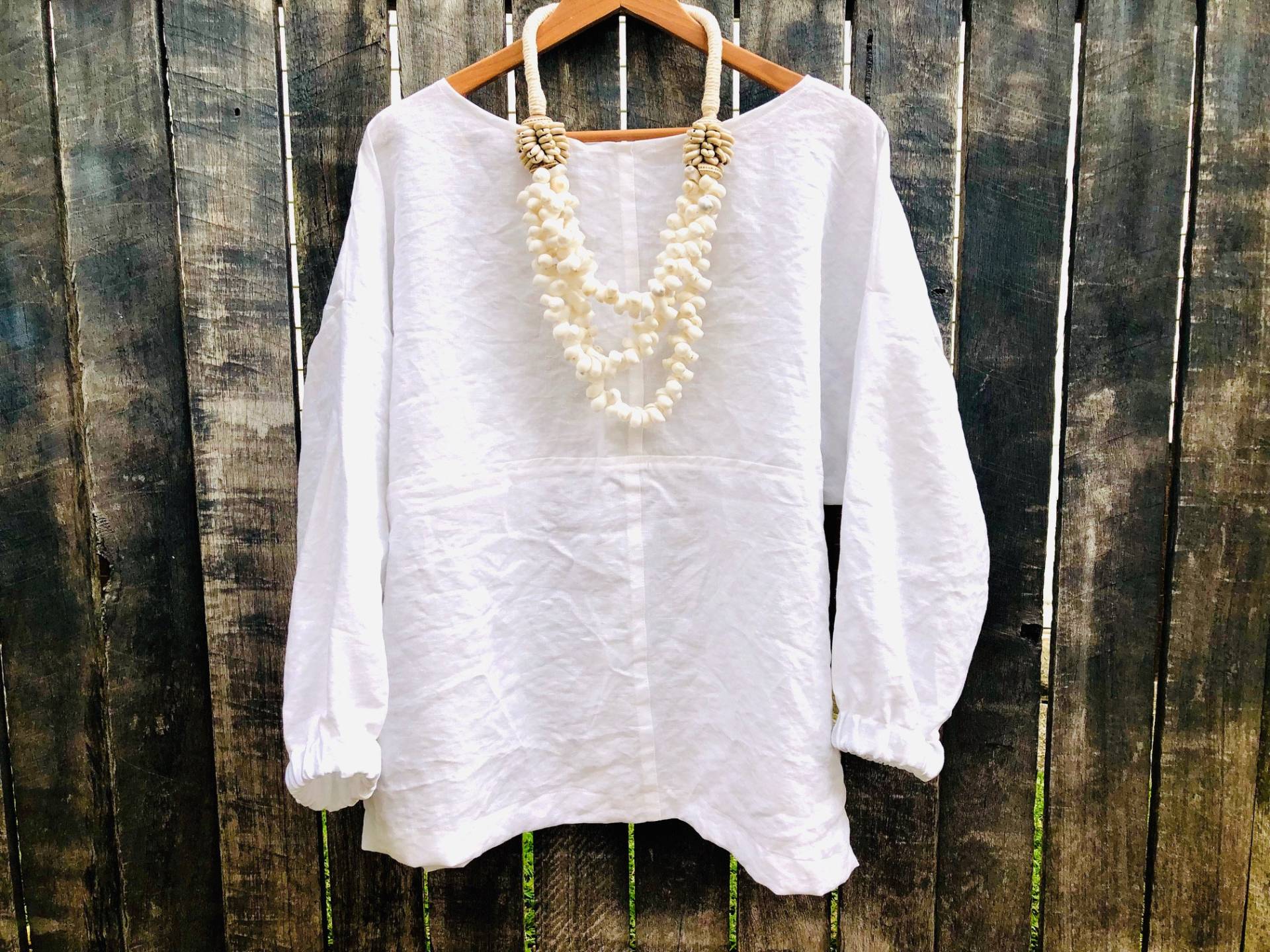 Weiße Leinen Bluse Freie Größe Breit Passen Eine Passt Die Meisten Freien Boho Weiße Leinen Bluse Freie Größe Breit Passen Eine Passt Die Meisten Freien Boho von TaneCloth