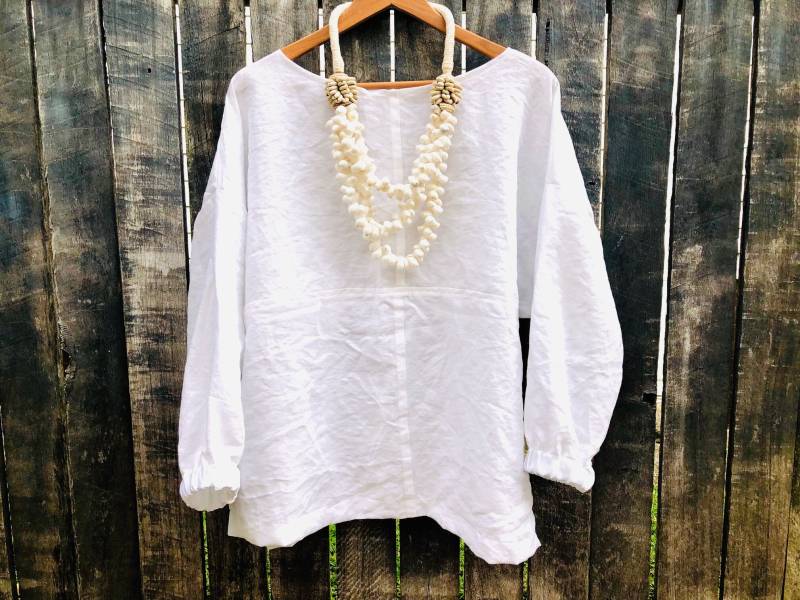 Weiße Leinen Bluse Freie Größe Breit Passen Eine Passt Die Meisten Freien Boho Weiße Leinen Bluse Freie Größe Breit Passen Eine Passt Die Meisten Freien Boho von TaneCloth