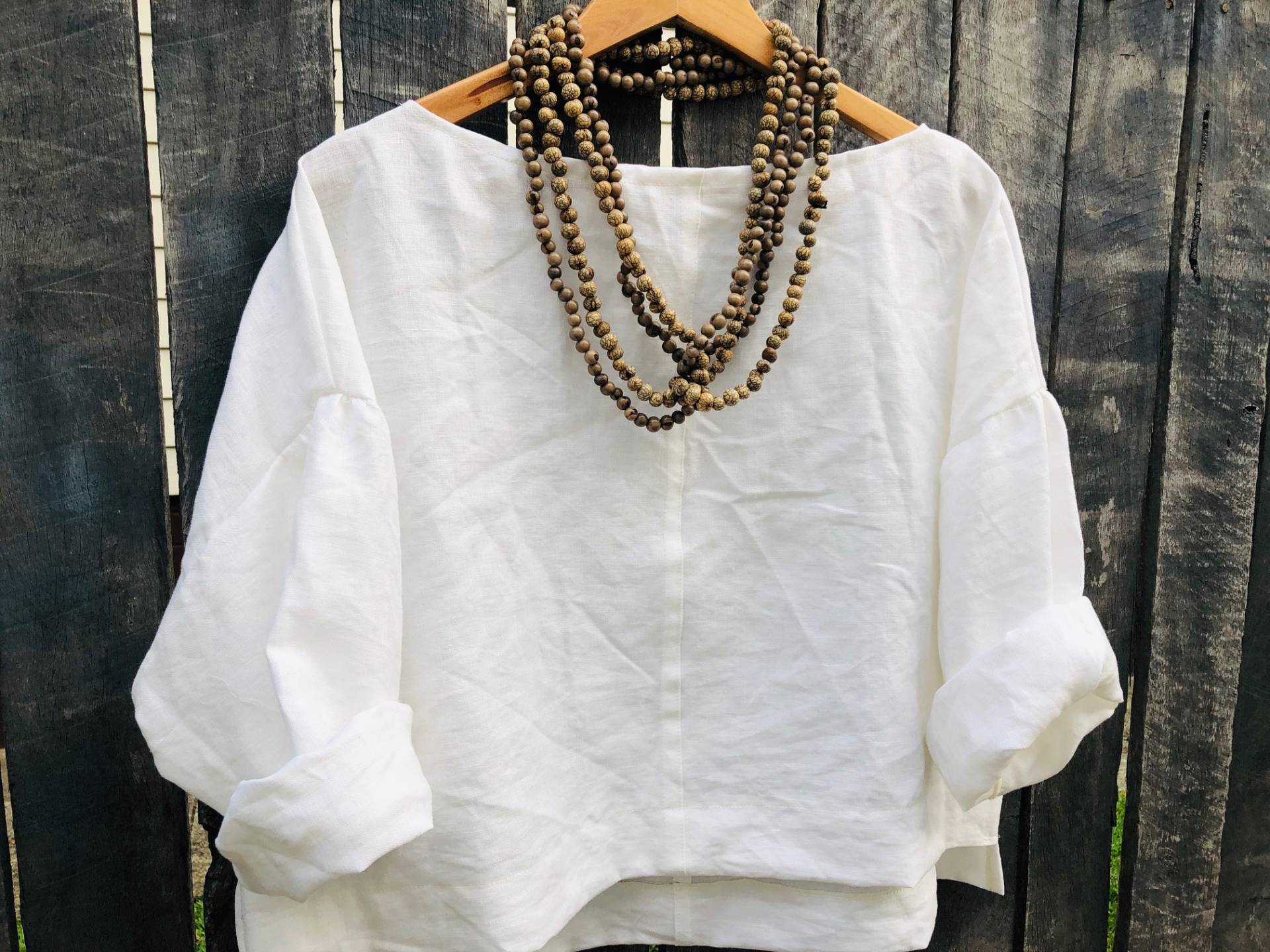 Weiße Leinen Luisa Bluse Boho Breite Passform Frei Größe Eine Passt Die Meisten | Größere Größe Weiße Leinen Luisa Bluse Boho Breite Passform Frei Größe Eine Passt Die Meisten | Größere Größe von TaneCloth