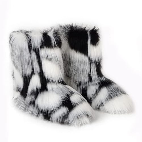 TangDao Damen Winter Kunstpelz Stiefel Warm Boots Gefüttert Boots Fell Pelz Schnee Kunstfell Stiefel TangDao Damen Winter Kunstpelz Stiefel Warm Boots Gefüttert Boots Fell Pelz Schnee Kunstfell Stiefel von TangDao