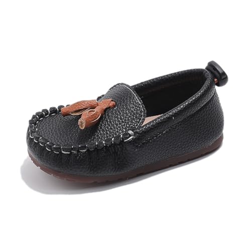 TangDao Mokassins für Kinder Freizeitschuhe Geruchshemmend und rutschfest Weiche Sohle(Schwarz,EU 21) von TangDao