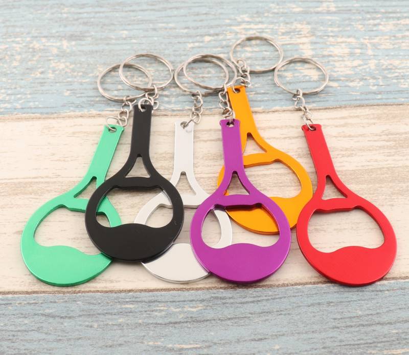 Flaschenöffner/Racket Form Schlüsselanhänger Für Dekoration Weihnachtsgeschenk Fünf Farbwahl Einzigartige Bild Türöffner von TangDynastyCrafts