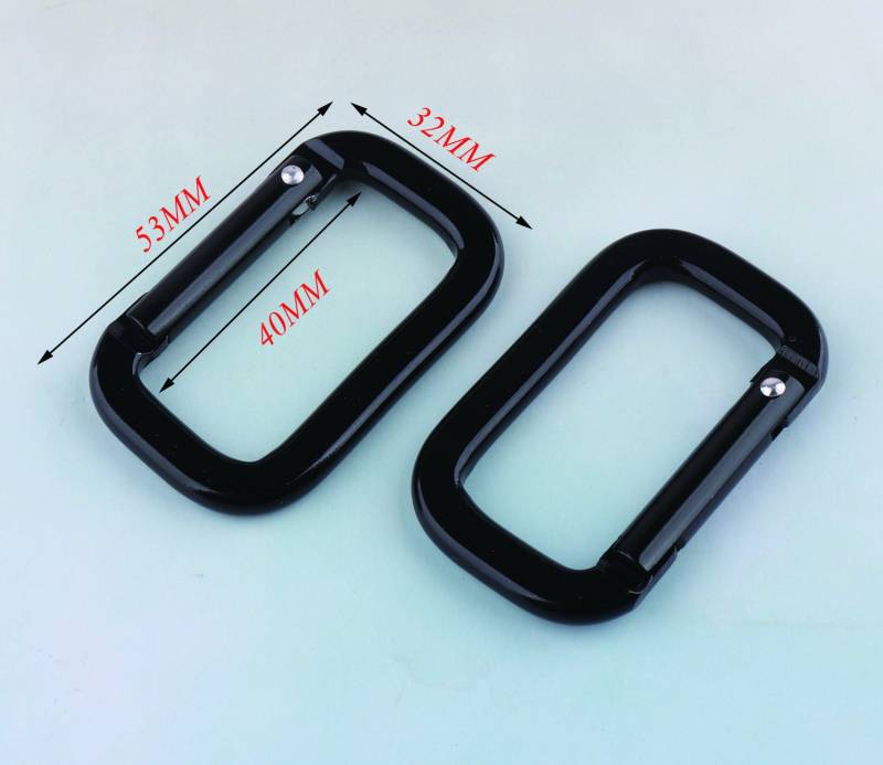 Rechteckige Karabiner, Balck Flache Clip Auf Karabiner Geschenk, Verschluss von TangDynastyCrafts
