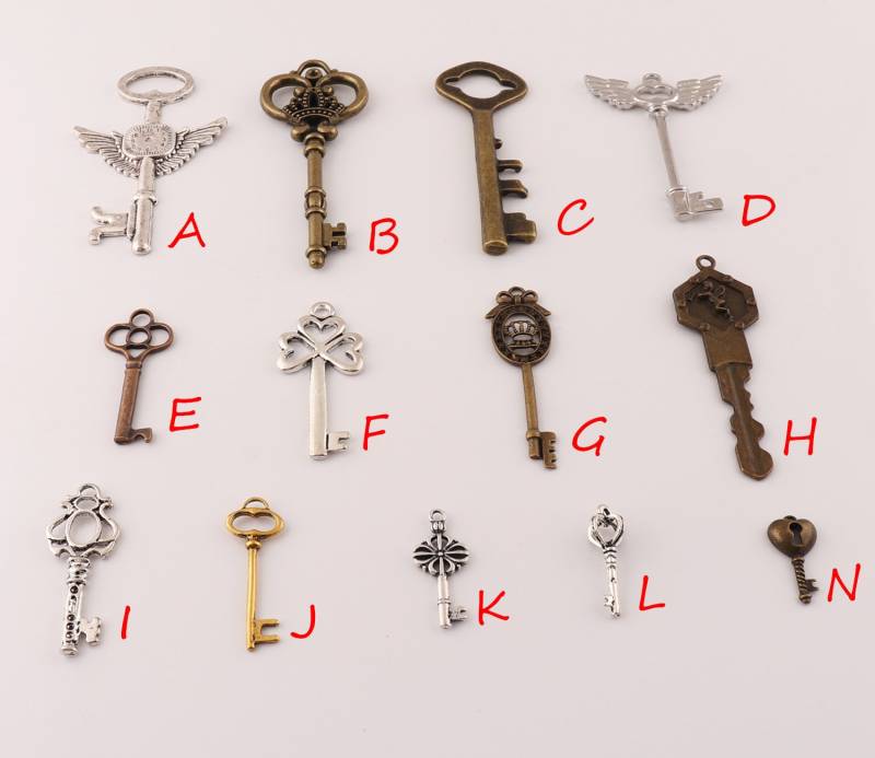 Tastendrire-Serie Reize, Key Charms Collection, 13 Verschiedene von TangDynastyCrafts