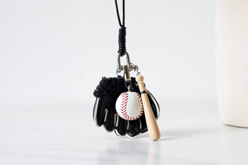 Baseball-Geldbörsen-Charm Aus Echtem Leder von TangentLinearLeather