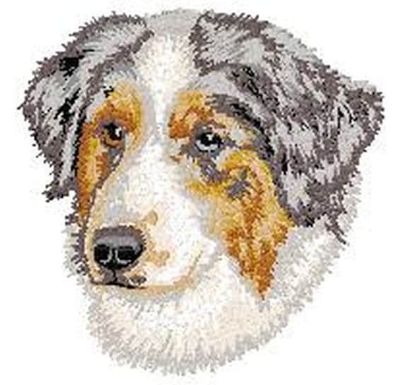 Australian Shepherd, Aussie Dog Gestickte Aufnäher in 2 "3" Und 4" Größe von TangledThreds