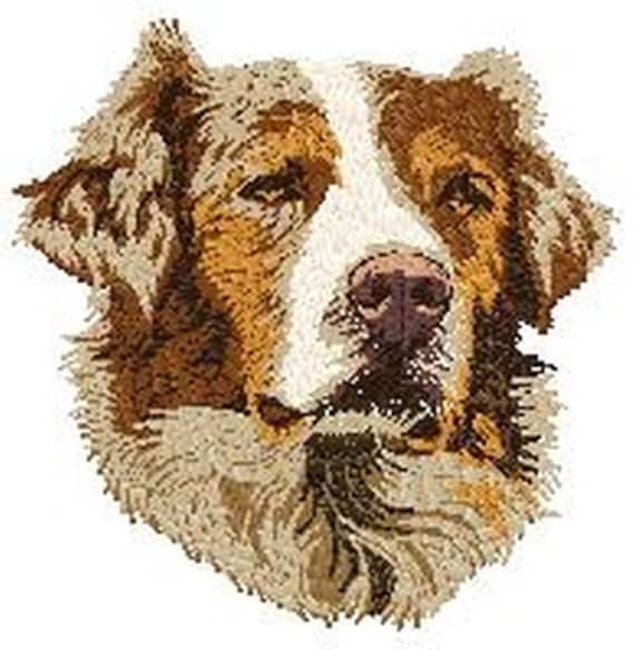 Australian Shepherd, Aussie Dog Gestickter Aufnäher in 3 Größen von TangledThreds