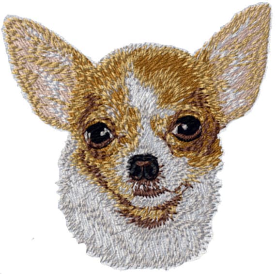 Der Chihuahua Gestickte Aufnäher Ist in 3 Größen Erhältlich 2 "3" Und 4" von TangledThreds