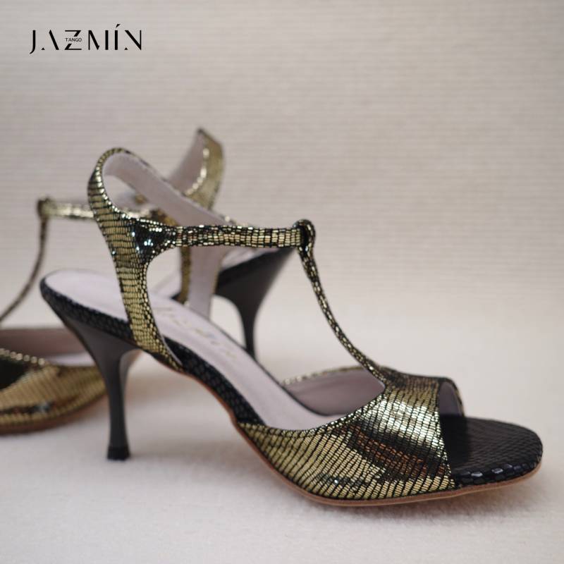 Jazmin Tango Schuhe Leder T-Band von TangoTimeDressStore