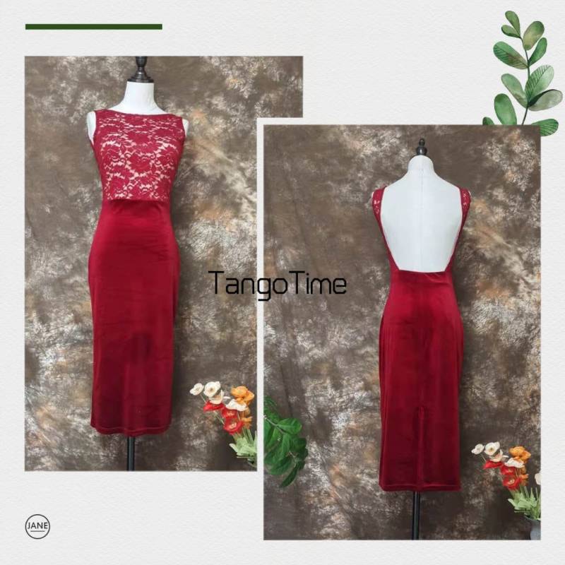 Tangokleid Q20 Aus Spitze Und Samt von TangoTimeDressStore