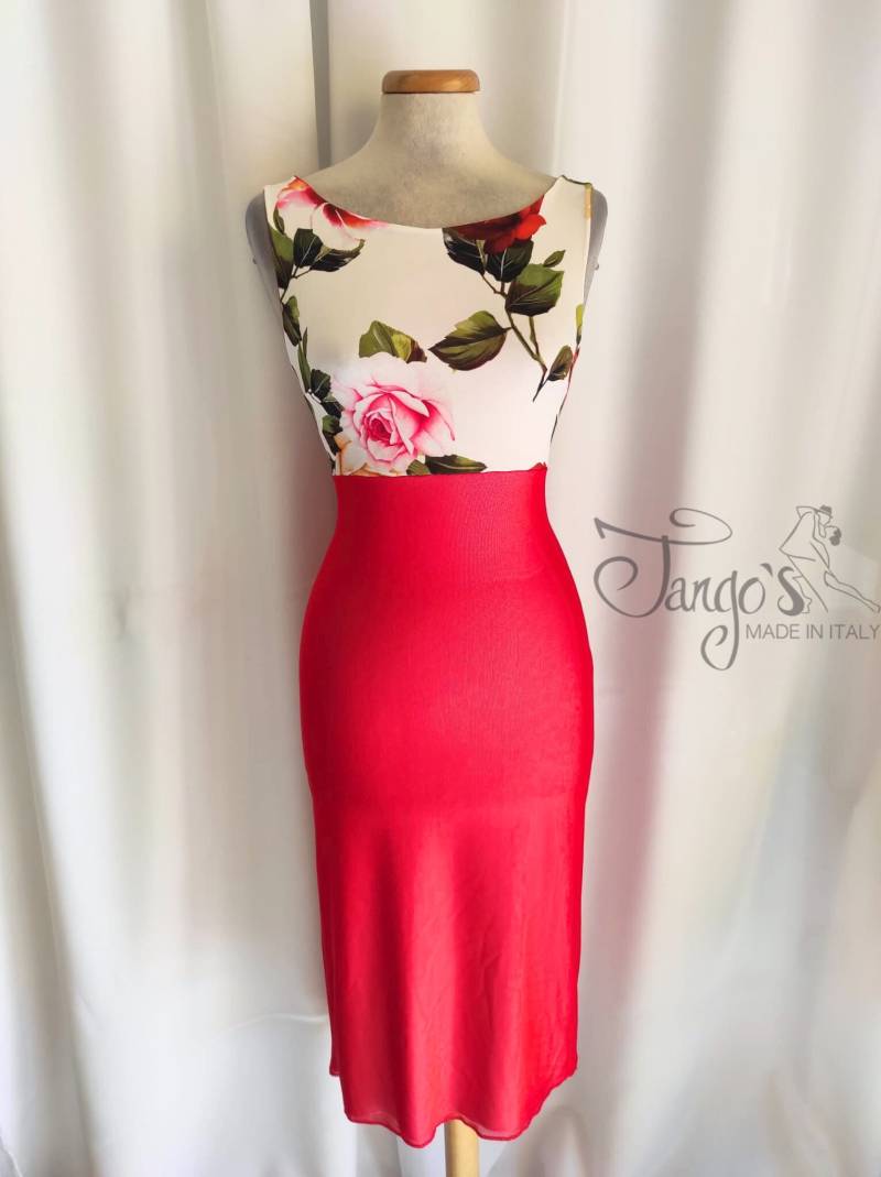 Tango's Clara, Rotes Kleid Mit Rosen, Abend-Tango-Tanzkleid, Hosen, Röcke, Komplette Oberteile Und Hemden, Schuhe, Abend - Tangokleid Tango's Clara, Rotes Kleid Mit Rosen, Abend-Tango-Tanzkleid, Hosen, Röcke, Komplette Oberteile Und Hemden, Schuhe, Abend - Tangokleid von TangosItalia