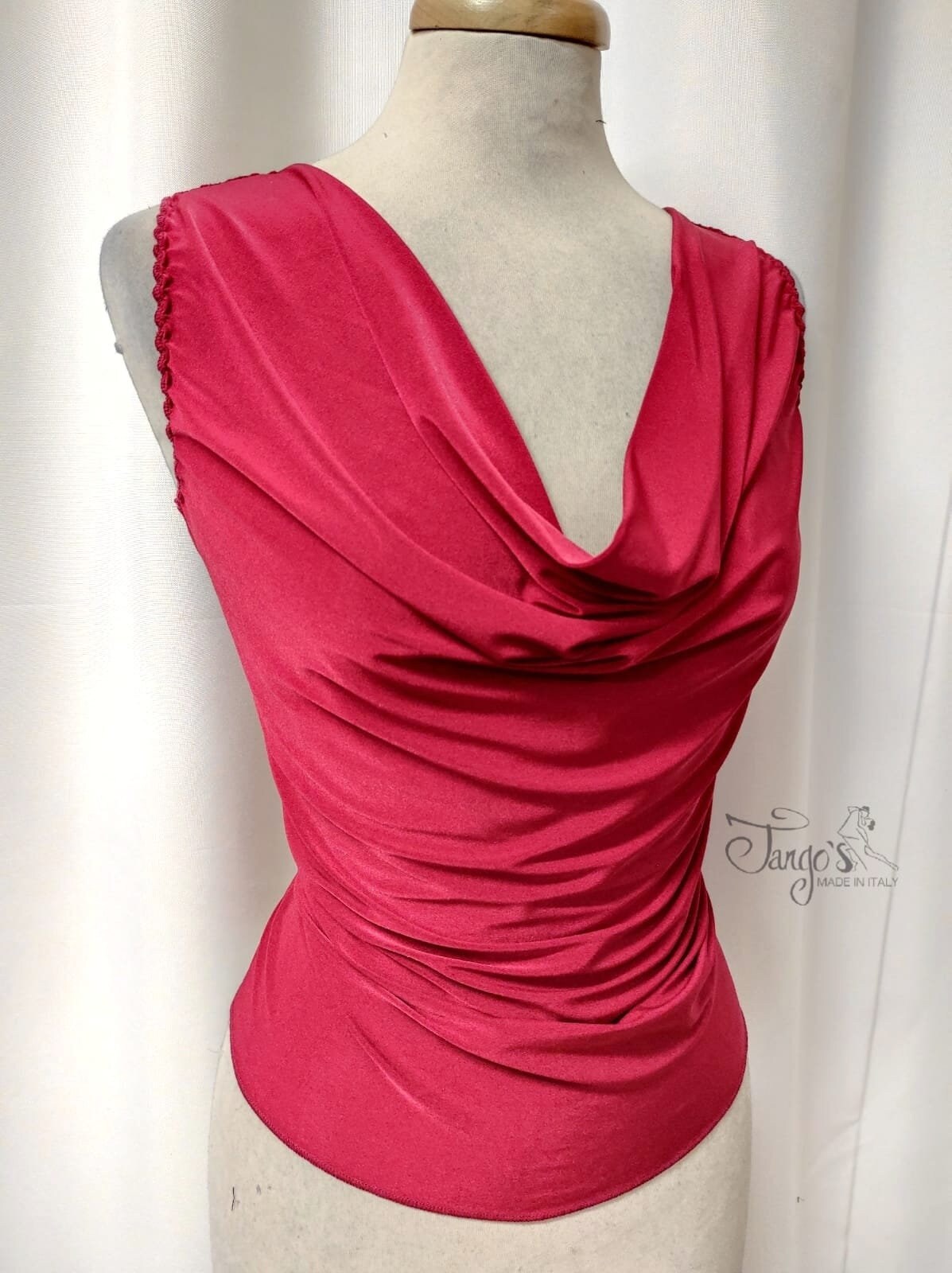 Tango's Top Valeria Dunkelrot Mit Spitze Abendtanz-Tangokleid Hosenröcke Komplettieren Tops Und Hemden Abend - Tangoschuhe Tango's Top Valeria Dunkelrot Mit Spitze Abendtanz-Tangokleid Hosenröcke Komplettieren Tops Und Hemden Abend - Tangoschuhe von TangosItalia