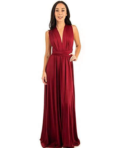 Taniri Infinity-Kleid – wandelbares Maxikleid mit mehreren Wegen – Transformer-Kleid – Brautjungfer, Brautparty, Hochzeit, Burgunder, Einheitsgröße Mehr von Taniri
