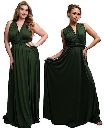 Taniri Infinity Kleider für Brautjungfern - Umstandskleid - Weihnachtskleid für Frauen - Brautjungfernkleid für Hochzeit, Oliv/Blatt für mich (Leaf It to Me), Einheitsgröße Mehr von Taniri