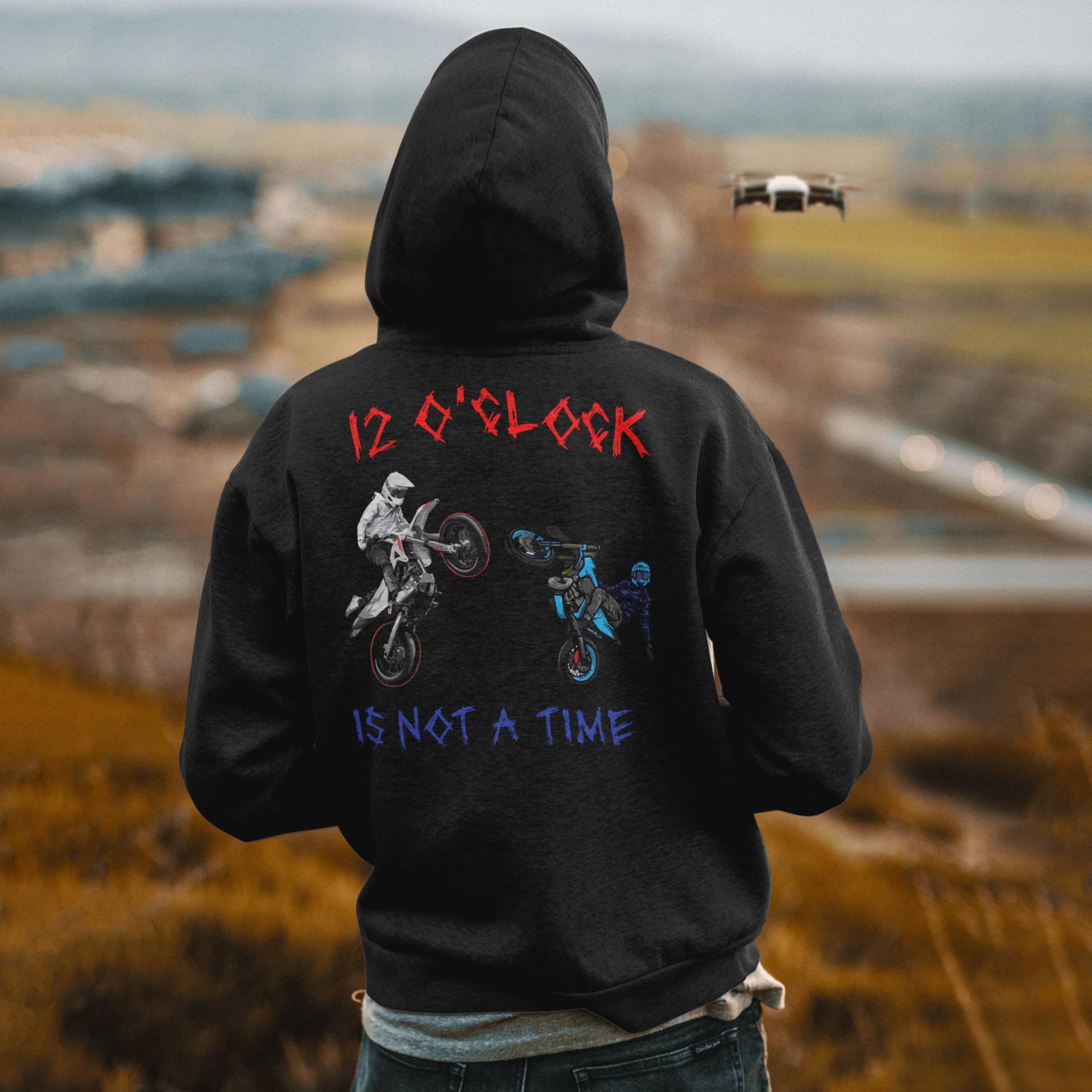 Supermoto Hoodie Sumo Pulli Jersey Limited Männer Und Frauen Stunt Wheelie Motorrad Original Tanit Alpin Designe von TanitAlpin