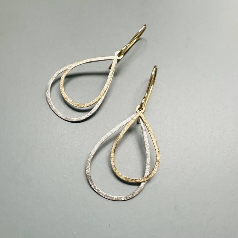 Ohrringe Loop Aus Silber Und Gold von TanjaFruhmannSchmuck