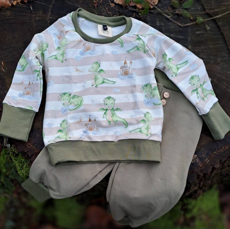 Vorbestellung Set Drache Pullover + Lange Hose Größe 80 - 122 von TanjaOpitzDesign