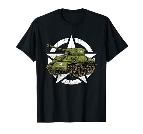 M4 Sherman WWII Army Tank Vintage Tank für Military Boy T-Shirt von Tank of World War II a Sherman M4