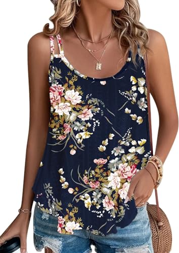Damen Tanktops Ist Bügelfrei Träger Tops Ärmellose Blusentop Marineblau M von Tanmolo