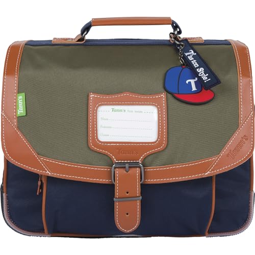 Tann's Jungen Axel Schulranzen, 32 cm, Khaki/Blau von Tann's