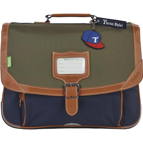 Tann's Jungen Axel Schulranzen, 38 cm, Khaki/Blau von Tann's