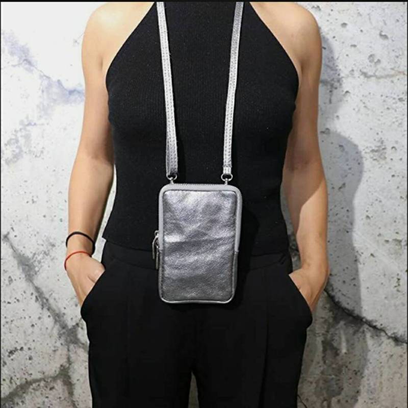 Handytasche Echt Leder Und Leogurt in Versch. Farben, Personalisierbar | Geldtasche Umhänge Handtasche Schmaler Oder Xl Gurt von TannisDesignHouse