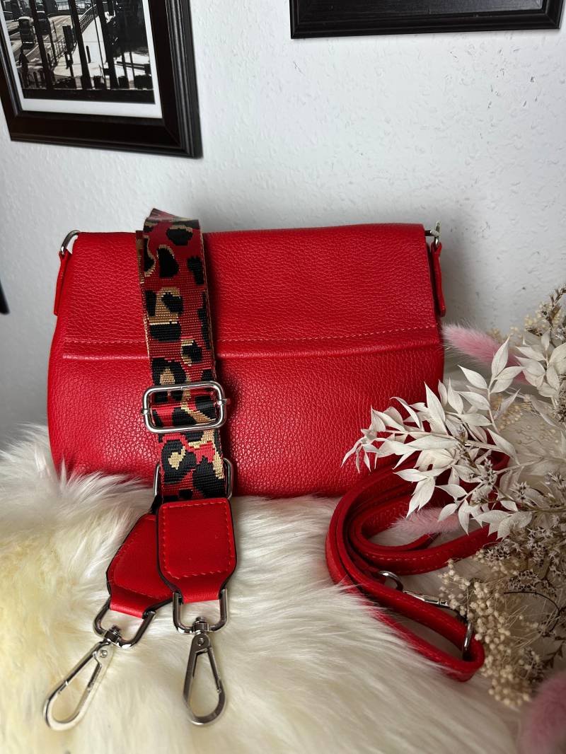 Rote O. Gelbe Crossbody Lederclutch Personalisierte Clutch Handtasche Made in Italy Leder Abendtasche Geschenkidee Freundin von TannisDesignHouse