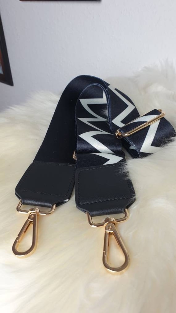 Schultergurt Crossbody Taschengurt Mit Zickzack Muster, Goldenen O.silberne Beschlägen Abendtasche Freundin Geschenkidee Mutter, Mama, Tante von TannisDesignHouse