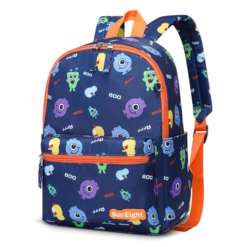 Tanou Kinderrucksack Jungen, Niedlich Wasserdicht Vorschule Rucksack Kinder, Ultra-leichte Kindergarten Kleinkind Schulrucksäcke mit Brustgurt für 3-6 Jahre von Tanou