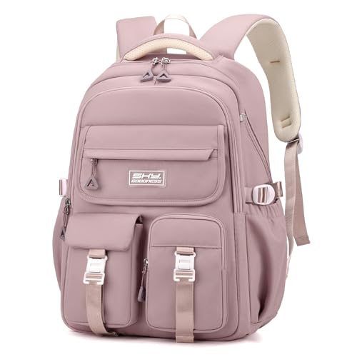 Tanou Rucksack Mädchen Teenager Große Kapazität Mädchen Schultasche der 5. bis 12. Klasse Modisch Kinder Schulrucksack Lässiger Daypack für Sekundarstufe Universität, Lila von Tanou